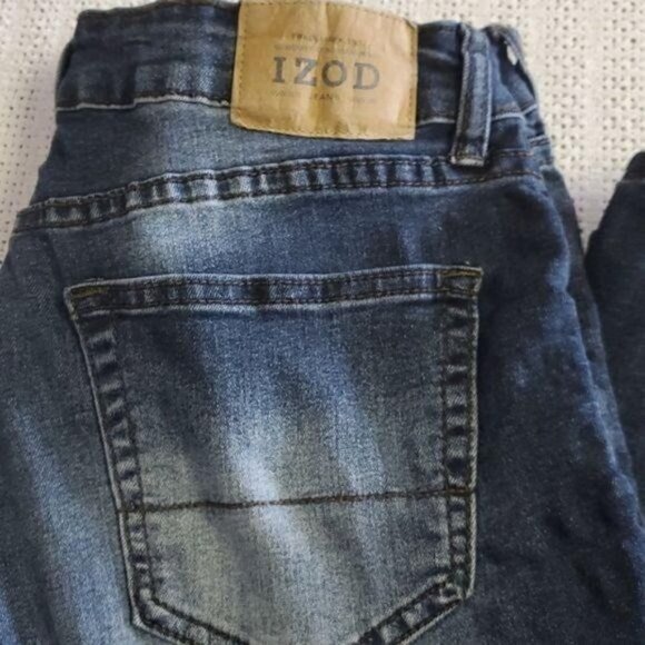 Izod Comfort Straight Stretch Sz. 32 x 30 Blue Jeans - Picture 3 of 10